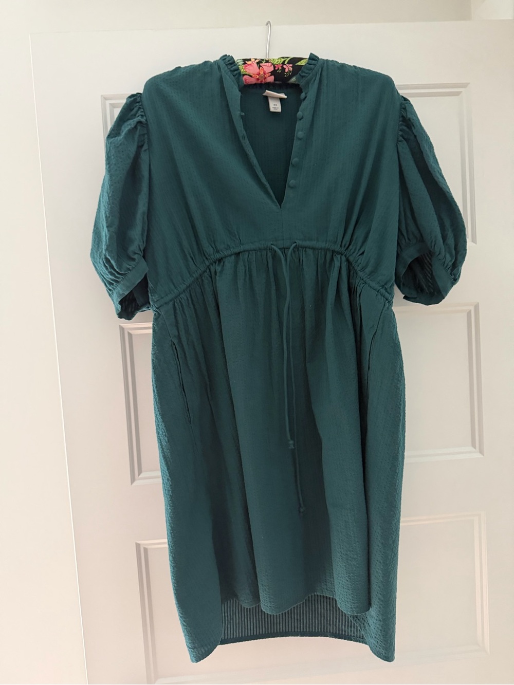 TARGET BRAND TEAL PUFF SLEEVE MINI DRESS